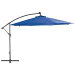   Parasol wiszący z aluminiowym słupkiem, 350 cm, niebieski