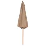   Parasol ogrodowy na drewnianym słupku, 300 cm, taupe