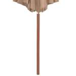   Parasol ogrodowy na drewnianym słupku, 300 cm, taupe