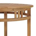   Stół jadalniany, Ø 80 cm, lite drewno tekowe