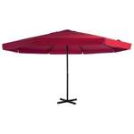   Parasol ogrodowy na słupku aluminiowym, 500 cm, bordowy