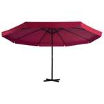   Parasol ogrodowy na słupku aluminiowym, 500 cm, bordowy