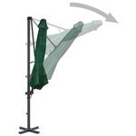   Parasol wiszący z aluminiowym słupkiem, 300 cm, zielony