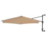   Parasol ścienny na metalowym słupku, 300 cm, kolor taupe