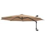   Parasol ścienny na metalowym słupku, 300 cm, kolor taupe