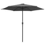   Parasol ogrodowy na słupku aluminiowym, 270x246 cm, antracytowy