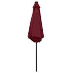   Parasol ogrodowy z LED i aluminiowym słupkiem, 270 cm, bordo