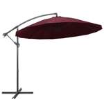   Wiszący parasol ogrodowy, burgund, 3 m, słupek aluminiowy