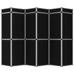   18-panelowa składana ścianka wystawiennicza, 362x200 cm, czarna