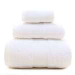 KOMPLET Białych Ręczników 3 szt. Twarz Ręce Ciało