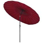   Parasol ogrodowy na słupku aluminiowym, 270 cm, bordowy