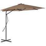   Parasol ogrodowy na słupku stalowym, 300 cm, kolor taupe