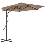   Parasol ogrodowy na słupku stalowym, 300 cm, kolor taupe