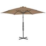   Parasol ogrodowy na słupku stalowym, 300 cm, kolor taupe