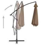   Parasol wiszący z aluminiowym słupkiem, 300 cm, kolor taupe