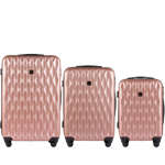 TD190-3 KPL, Zestaw 3 walizek Wings (L,M,S), Rose Gold