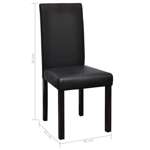   Krzesła jadalniane, 4 szt., czarne, sztuczna skóra
