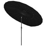   Parasol ogrodowy na słupku aluminiowym, 270 cm, czarny