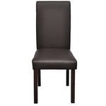   Krzesła jadalniane, 2 szt., brązowe, sztuczna skóra