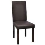   Krzesła jadalniane, 2 szt., brązowe, sztuczna skóra