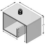 FMD Stolik kawowy 2-w-1, 59,1 x 35,8 x 37,8 cm, dąb piaskowy