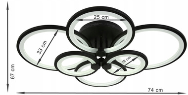 Lampa sufitowa - żyrandol RING PLAFON LED