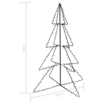   Ozdoba świąteczna w kształcie choinki, 240 LED, 115x150 cm