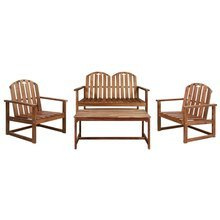 4-cz. ogrodowy zestaw wypoczynkowy, lite drewno akacjowe