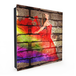 Skrzynka na klucze - Rainbow brick lady