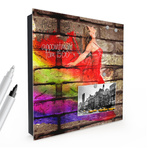 Skrzynka na klucze - Rainbow brick lady