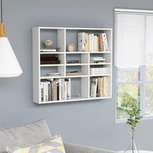 Półka ścienna, biała, 90x16x78 cm, płyta wiórowa