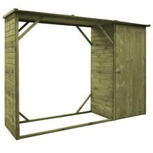 Szopa na drewno i narzędzia, sosna, 253 x 80 x 170 cm