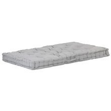 Poduszka na podłogę lub paletę, bawełna, 120x80x10 cm, szara