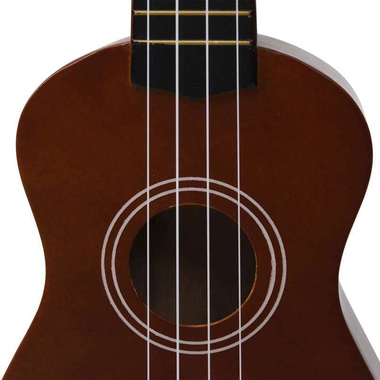   Ukulele sopranowe z pokrowcem, dla dzieci, ciemne drewno, 21"