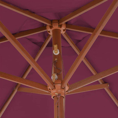   Parasol ogrodowy na drewnianym słupku, 270 cm, bordowy