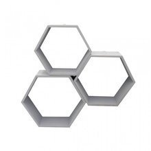 Pólki hexagon 3w1 Szare bez plecków