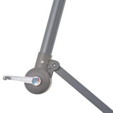   Parasol wiszący z aluminiowym słupkiem, 350 cm, czarny