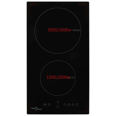 Płyta indukcyjna z 2 palnikami, dotykowa, szklana, 3500 W