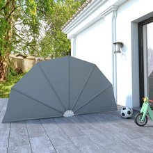 Składany parawan tarasowy, szary, 160 cm