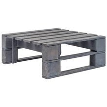 Stołek ogrodowy z palet, drewno, szary