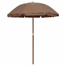 Parasol na stalowym słupku, 180 cm, kolor taupe