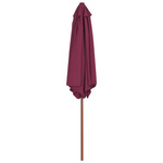   Parasol ogrodowy na drewnianym słupku, 270 cm, bordowy