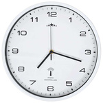   Sterowany radiowo zegar z mechanizmem kwarcowym, 31 cm, biały