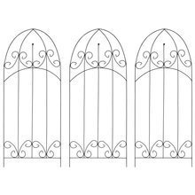 Drabinki na rośliny pnące, 3 szt., czarne, 40x100 cm, żelazo