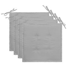 Poduszki na krzesła ogrodowe, 4 szt., szare, 40 x 40 x 3 cm