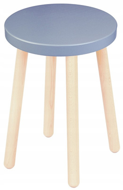 Taboret - Buk jasny-szaroniebieski 45 cm