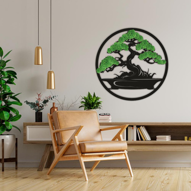 Drzewo Bonsai III– ekologiczny obraz z mchem