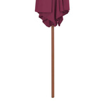   Parasol ogrodowy na drewnianym słupku, 270 cm, bordowy