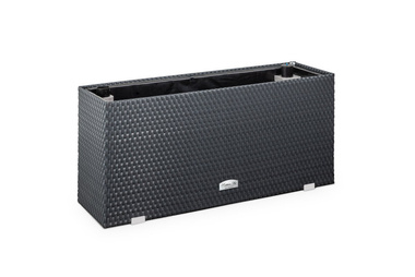 Donica tarasowa z technorattanu z nawodnieniem i dociepleniem 95 x 30 x 43 cm RD06