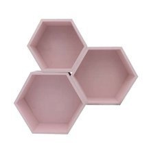 Pólki hexagon 3w1 PUDROWY RÓŻ z pleckami